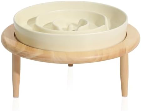 早食い防止 食事台 スローフードボウル 犬ご飯皿 陶器フードボウル 滑り止め 電子レンジ対応 食器洗浄..