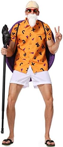 亀仙人コスプレ6点セット サングラス付 ドラゴンボール コスチューム ハロウィン クリスマス ファン向け おしゃれ 大人用