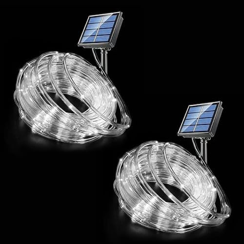 イルミネーションライト 屋外 ソーラー 10m 100LED 防水 チューブ式 装飾用 クリスマス ハロウィン ブルー