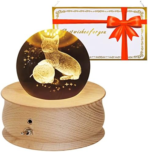 【2025最新正規品】オルゴール クリスマス プレゼント スノードーム クリスタル ボール 猫 バタフライ ..