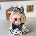 Labubu服 ラブブ服 ラブブぬいぐるみ 対応ラブーのぬいぐるみ ラブブ 服手作り デニムオーバーオール&帽子セット手工製作 アクセサリー かわいい ドール服...