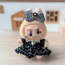 Labubu服 ラブブ服 ラブブぬいぐるみ 対応ラブーのぬいぐるみ ラブブ 服手作り デニムオーバーオール&帽子セット手工製作 アクセサリー かわいい ドール服...