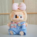 Labubu服 ラブブ服 ラブブぬいぐるみ 対応ラブーのぬいぐるみ ラブブ 服手作り デニムオーバーオール&帽子セット手工製作 アクセサリー かわいい ドール服...