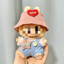 Labubu服 ラブブ服 ラブブぬいぐるみ 対応ラブーのぬいぐるみ ラブブ 服手作り デニムオーバーオール&帽子セット手工製作 アクセサリー かわいい ドール服...