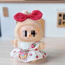 Labubu服 ラブブ服 ラブブぬいぐるみ 対応ラブーのぬいぐるみ ラブブ 服手作り デニムオーバーオール&帽子セット手工製作 アクセサリー かわいい ドール服...