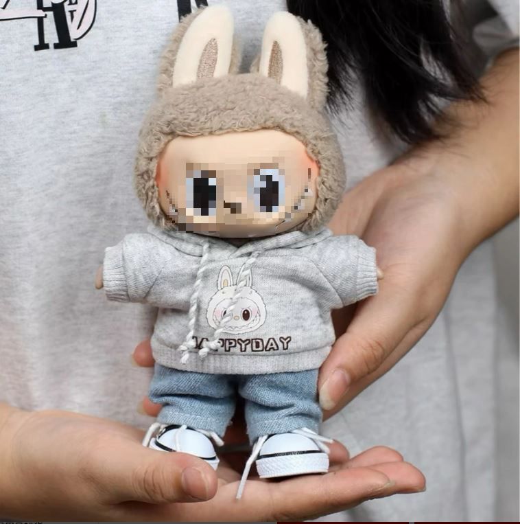 新品2点セット labubuラブブぬいぐるみ服17cm着せ替え着ぐるみ Labubu 服