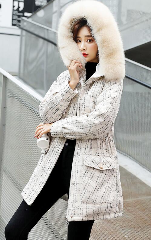 コート ダウンコート ウールコート ロングコート 防寒　ウールのコート アウター　ラクーンファー　大きいサイズ　軽量　ダッフルコート　レディースコート 毛皮 ウール ダウン フォーマル　エレガント フード付き　暖かい 長袖　開襟　Z207 韓国ファッション
