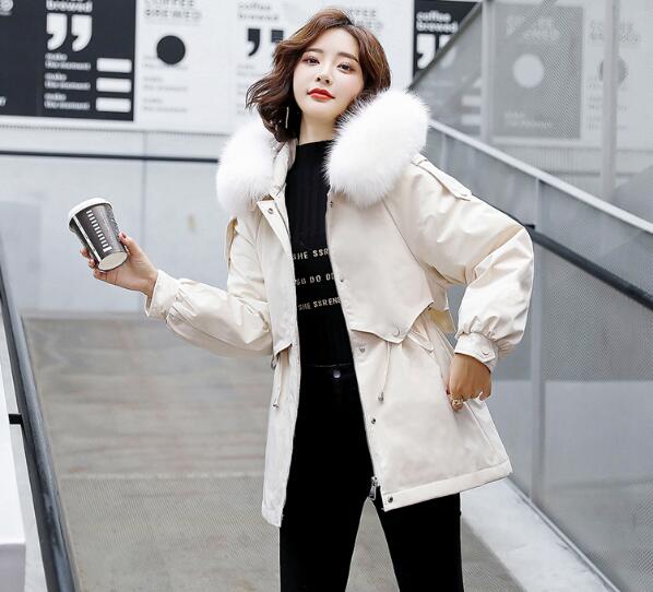コート ダウンコート ウールコート ロングコート 防寒　ウールのコート アウター　ラクーンファー　大きいサイズ　軽量　ダッフルコート　レディースコート 毛皮 ウール ダウン フォーマル　エレガント フード付き　暖かい 長袖　開襟　Z209 韓国ファッション