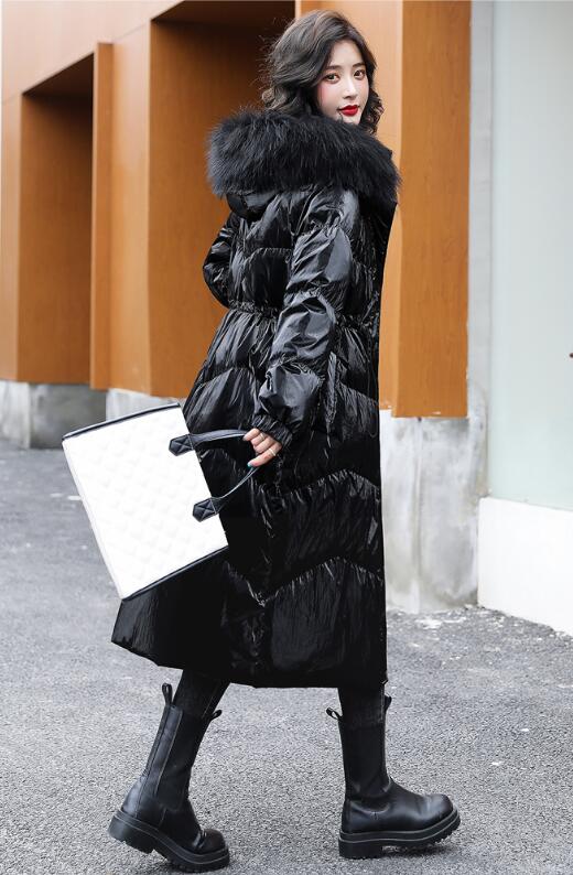 コート ダウンコート ウールコート ロングコート 防寒　ウールのコート アウター　ラクーンファー　大きいサイズ　軽量　ダッフルコート　レディースコート 毛皮 ウール ダウン フォーマル　エレガント フード付き　暖かい 長袖　開襟　Z217 韓国ファッション