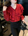 シャツ 長袖 レースシャツ シフォンシャツ 立ち襟 レース tシャツ プラウス チュニック トップス コミューター タンタトップ D01814インナー セクシー シフォン 花柄 オフィスレディ お嬢様 二次会 激安 花柄 面接 二次会 結婚式 韓国ファッション