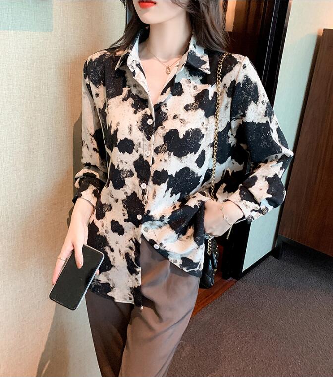 Rakuten - シャツ 長袖　シフォンシャツ 立ち襟　レースシャツ　レース　tシャツ プラウス チュニック　トップス　コミューター　タンタトップ D02471 インナー セクシー　シフォン　花柄 オフィスレディ お嬢様 二次会 激安 花柄 面接　二次会 結婚式 韓国ファッション