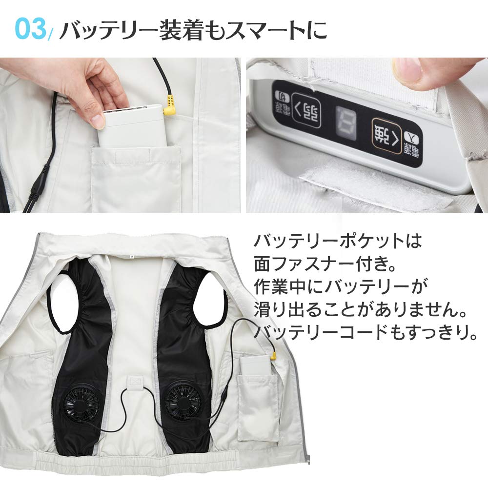 【送料込】アイリスオーヤマクールウェア熱中症対策ベストセット品MグレーCBS-M1-H【空調服】