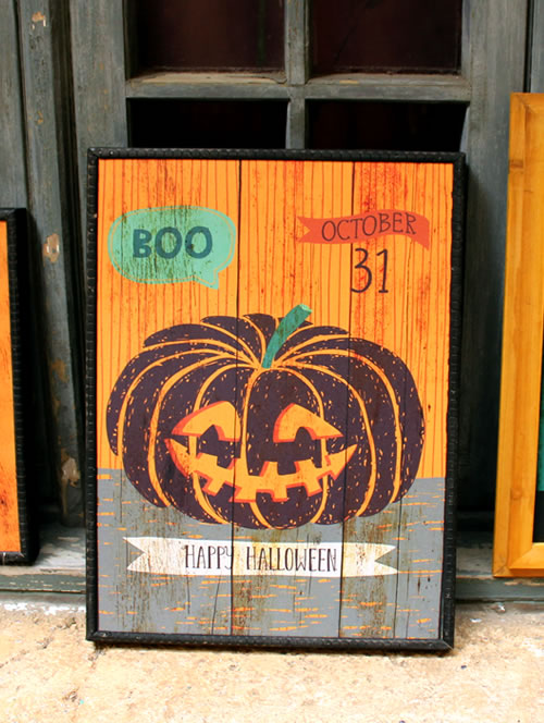 乐天商城 - 【ハロウィン在庫処分特価SALE】ハロウィン ボードE ハロウイン パンプキンBoo（13108）