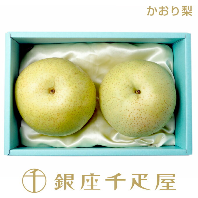 銀座千疋屋 かおり梨 2個入［送料無料］［ポイント2倍］～ 敬老の日 梨 ギフト 贈り物 フルーツ スイーツ プレゼント お菓子 内祝い 誕生日 お祝い 御礼 快気内祝 お見舞い 送料無料 千疋屋 ～のサムネイル