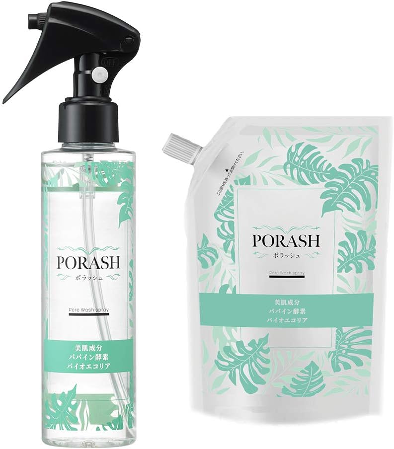 Qiora - 【本体＋詰替えセット！】PORASH/ポラッシュ　毛穴クレンジングミスト (本体150ml＋詰替150ml)
