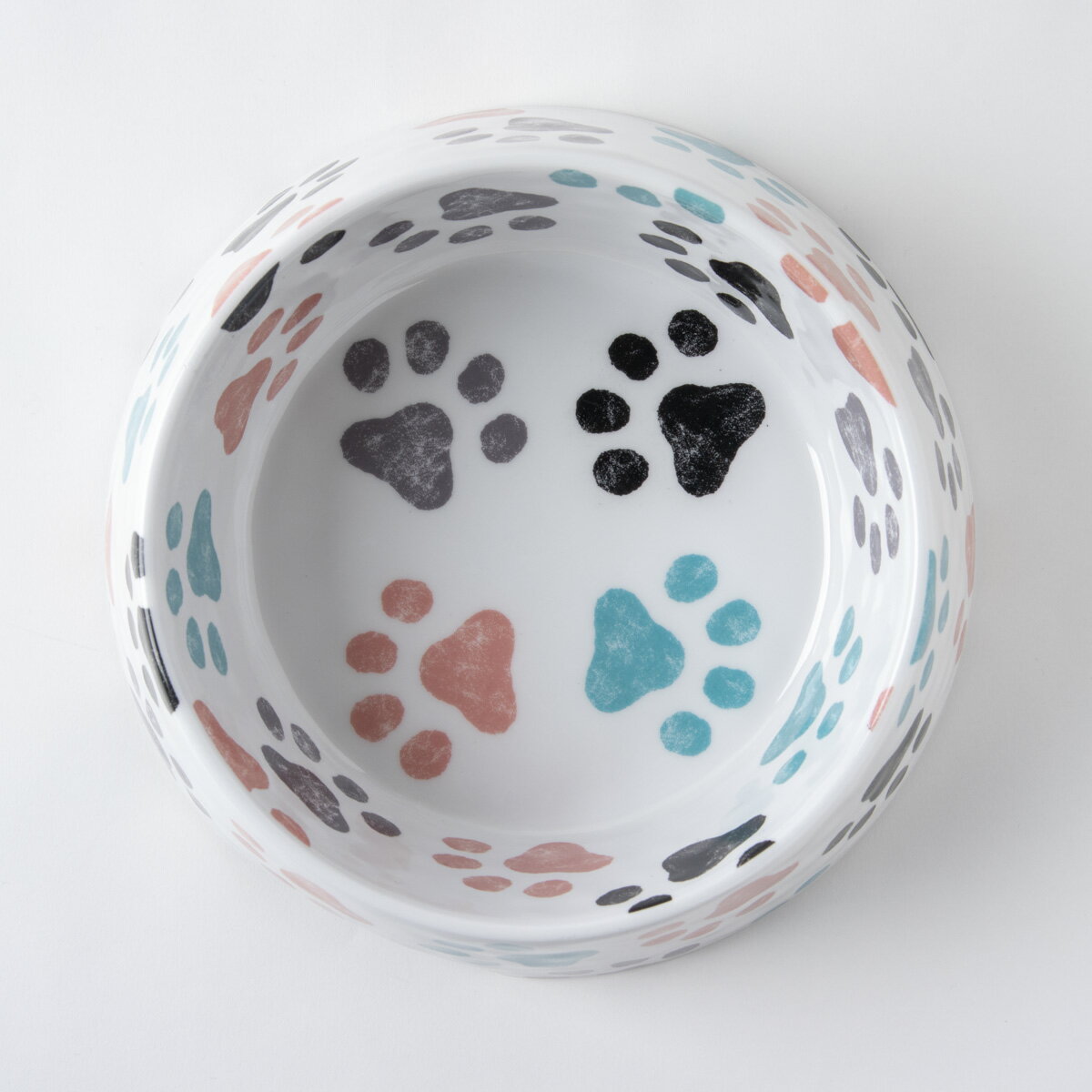 アボードホームウェア レトロパウプリント 犬 猫 食器 Lサイズ 大型犬 大容量 餌入れ ご飯皿 ペットフードボウル 水飲み 滑り止め 食洗機対応 おしゃれ 割れにくい プラスチック BPAフリー 2