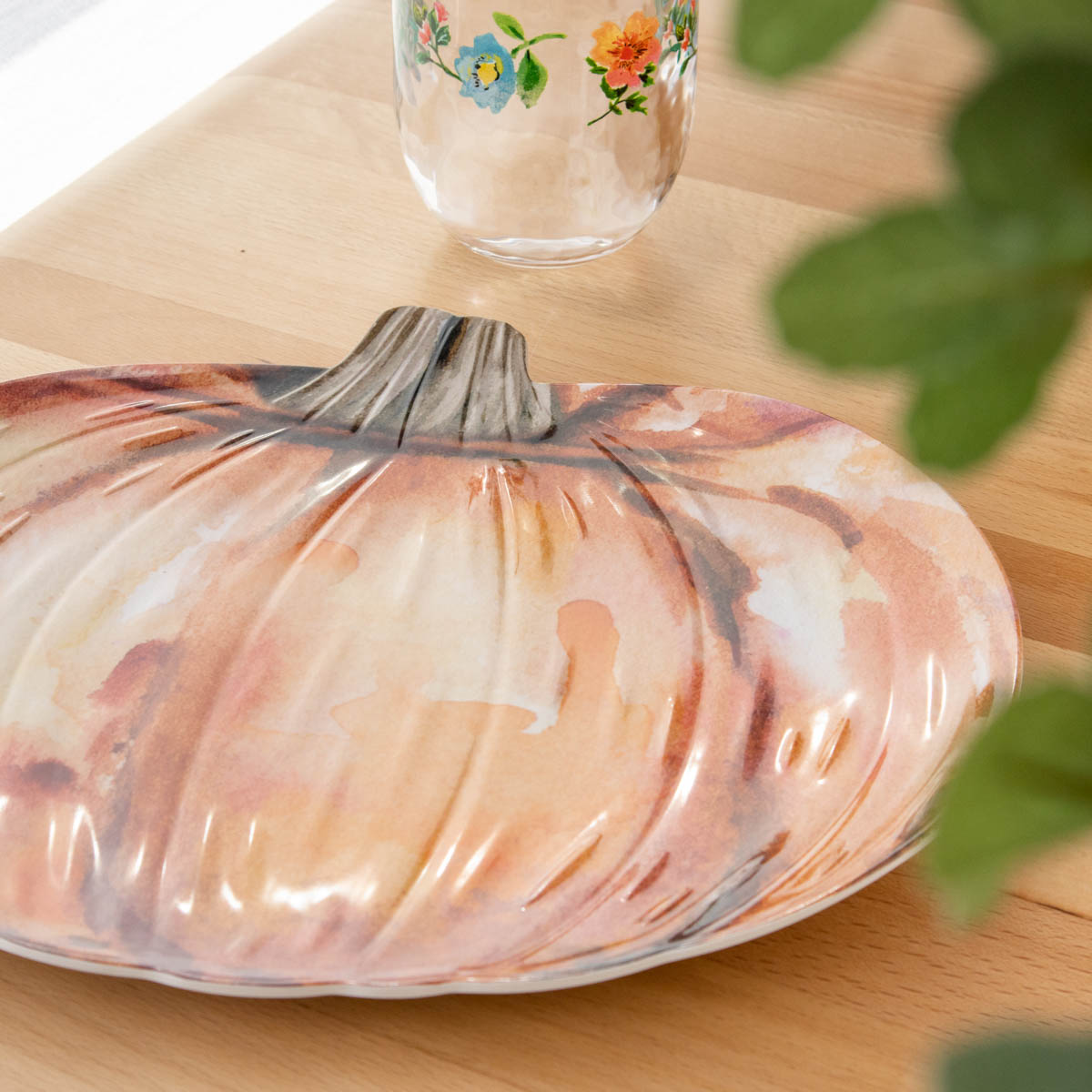 アボードホームウェア ハーベストパンプキン 大皿 30cm おしゃれなデザイン食器 30cm以上の大きい皿 割れにくいプラスチック 食洗機対応 BPAフリー メラミンの商品画像 3