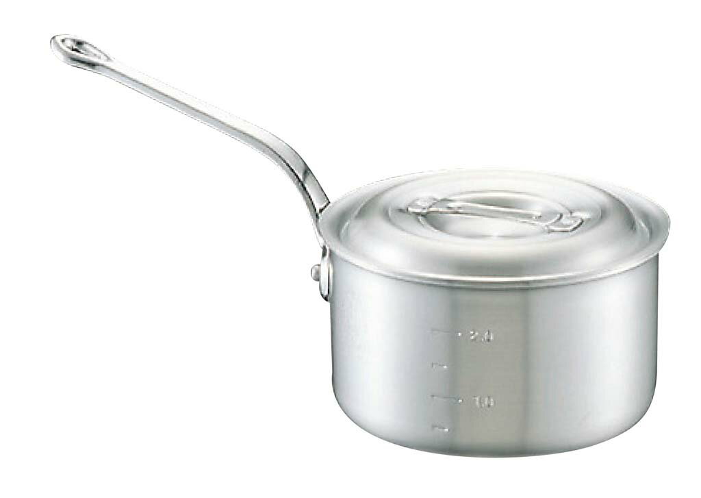 ●サイズφ195(mm)●内寸φ180(mm)深さ：110(mm)●重量：1kg●容量：2.8L●板厚：3.0(mm)●材質アルミ(AL1100-P)●純度の高いAL1100-Pアルミ材を使用。フチ折り曲げ加工、プレス加工効果により歪みや変形が少なくどの部分を切っても板厚が均一で熱廻りが平均しているのでムラがありません。プロユースのハードな使用に適した製品です。フタがフラットなのでスタッキングが可能です。●業務用に特化した老舗鍋メーカー・中尾アルミ製作所の定番モデルであるキングポットは誕生からおよそ半世紀、国内生産にこだわり、維持してきた品質は現在もプロの料理人から絶大な信頼を得ています。日本の外食産業を支えてきたその形状は、今日まで変わることなく、まさに「KING」と呼ぶにふさわしい存在。※商品画像はメーカー提供の代表画像を使用しております。複数掲載の画像でも、単品販売の場合がございます。サイズ・カラー・型番・付属品等は商品名・商品説明欄をご確認ください。※製造時期により、パッケージや商品の規格が異なる場合がございます。予めご了承ください。ご不明点などございましたらいつでもお気軽にお問い合わせくださいませ。