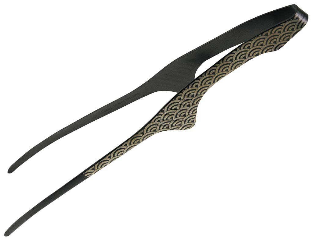 EBM 18-0 黒酸化発色 チョップスティックトング 波 業務用 0103420