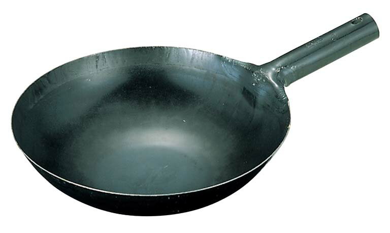 【在庫限り】山田 鉄 打出 中華片手鍋 33cm(板厚1.2mm) 業務用 0193800