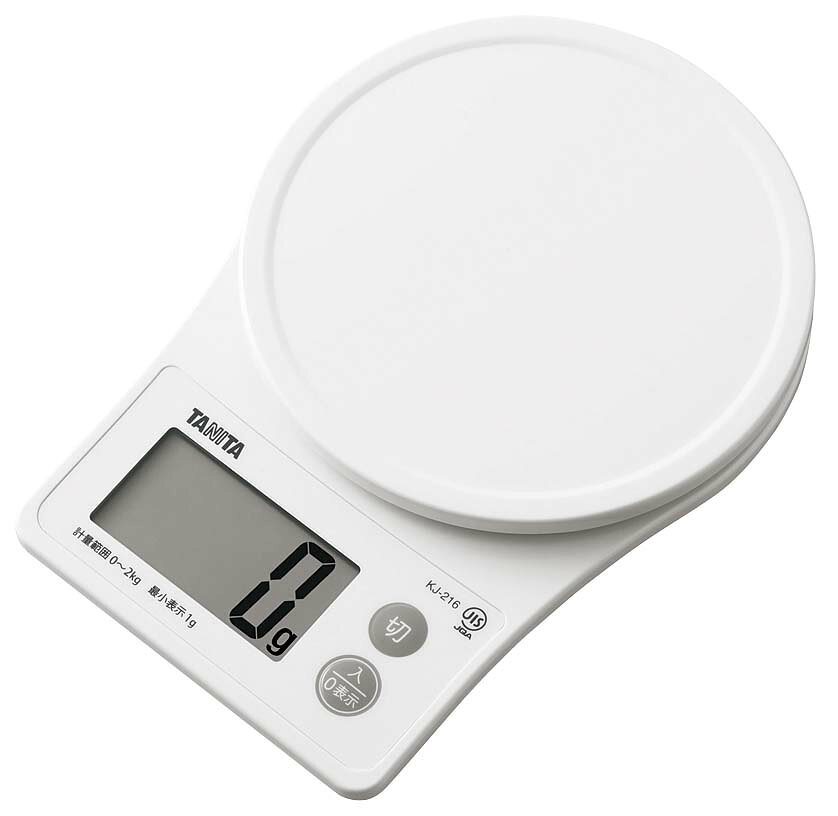 タニタ デジタルクッキングスケール 2kg KJ-216WH 業務用 3080710