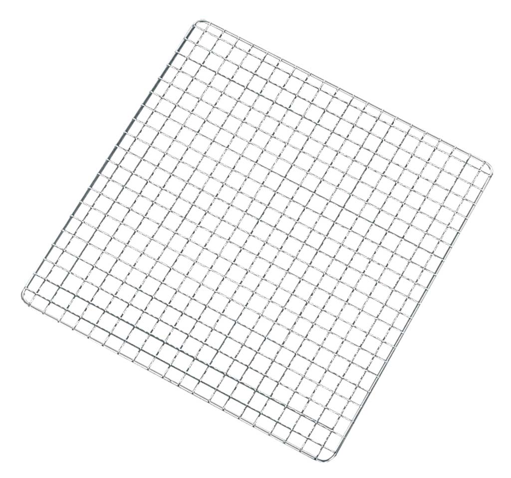 EBM 18-8 角型 クリンプ目 焼アミ 24cm 業務用 3114400