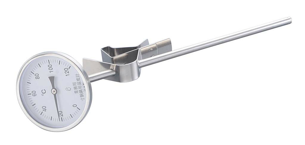 斜面式スライドホルダー付 寸胴用温度計 簡易防滴型 PYS-400 業務用 3422700