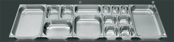 プロシェフ 18-8 GNパン補強重なり防止付 1/2 100mm 業務用 3567701