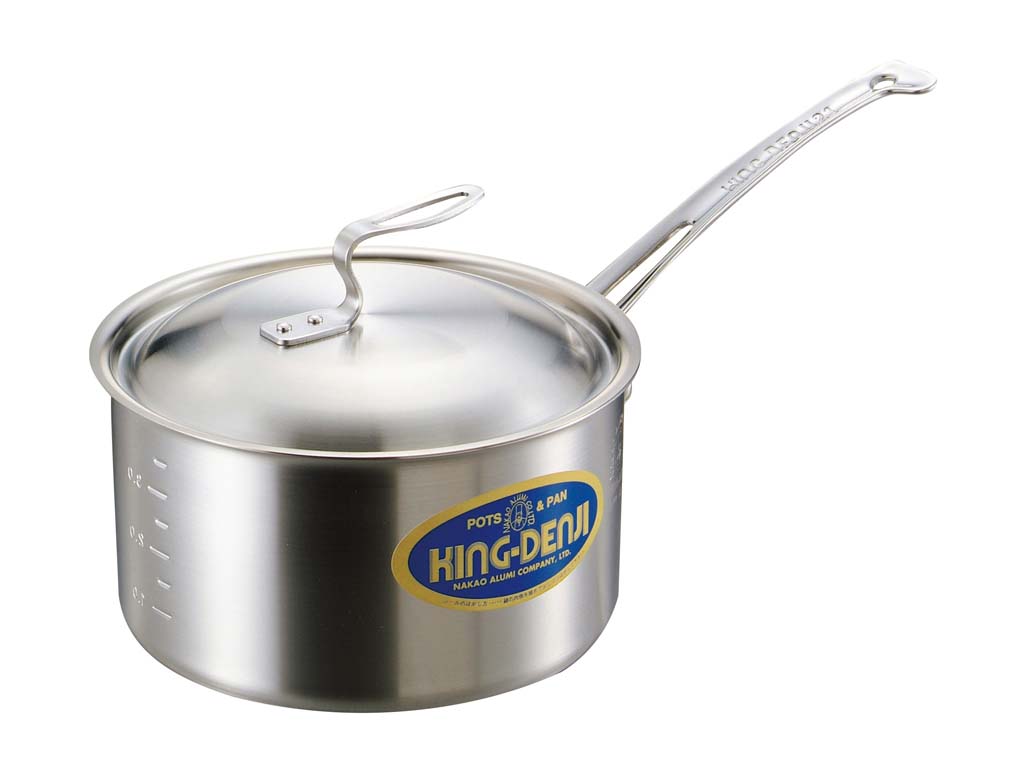 ニューキングデンジ 深型片手鍋(目盛付)18cm 業務用 4328100