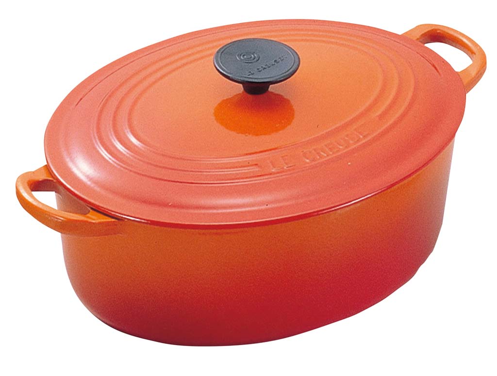 Iron Pots - ル・クルーゼ トラディション ココットオーバル 25cm 2502-25-09 オレンジ 業務用 4514330