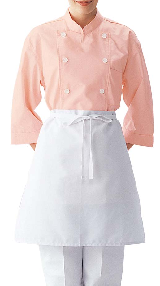 コックシャツ(男女兼用)BA1208-2 ライトピンク LL 業務用 4697630