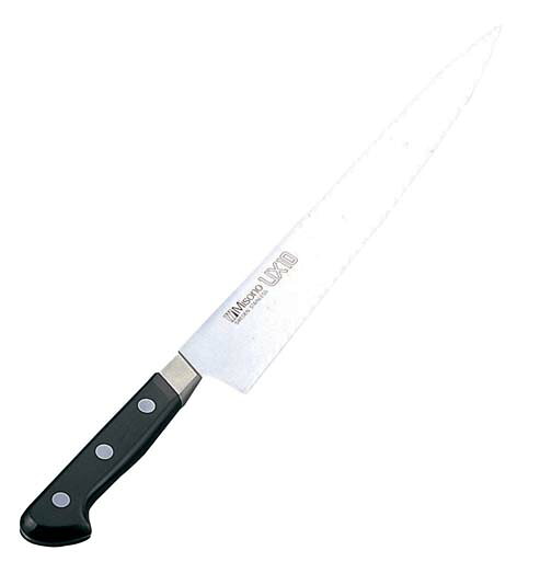 ●型番：No.721●サイズ365(mm)●重量：175g●板厚：背:2.1(mm)●材質スウェーデン製ピュア・ステンレス特殊鋼●刃渡り：24cm●スウェーデン特殊鋼の最高峰、高純度ピュアステンレス鋼使用●スウェーデン製ピュア・ステンレス特殊鋼を使用し、ミソノの古い伝統と新しい技術の複合から生まれたステンレス鋼庖丁の最高峰。ハガネ庖丁を超える鋭い切れ味と研ぎやすさ。洋銀を施したツバとリベット、高品質のハンドルとどれをとってもハイクオリティな仕上げです。●両刃※商品画像はメーカー提供の代表画像を使用しております。複数掲載の画像でも、単品販売の場合がございます。サイズ・カラー・型番・付属品等は商品名・商品説明欄をご確認ください。※製造時期により、パッケージや商品の規格が異なる場合がございます。予めご了承ください。ご不明点などございましたらいつでもお気軽にお問い合わせくださいませ。