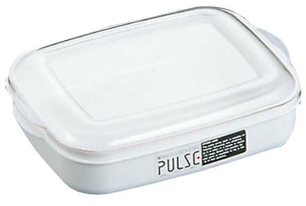 【在庫限り】電子レンジ容器 パルスレンジ 角型 PL-1004 ホワイト 業務用 5648800