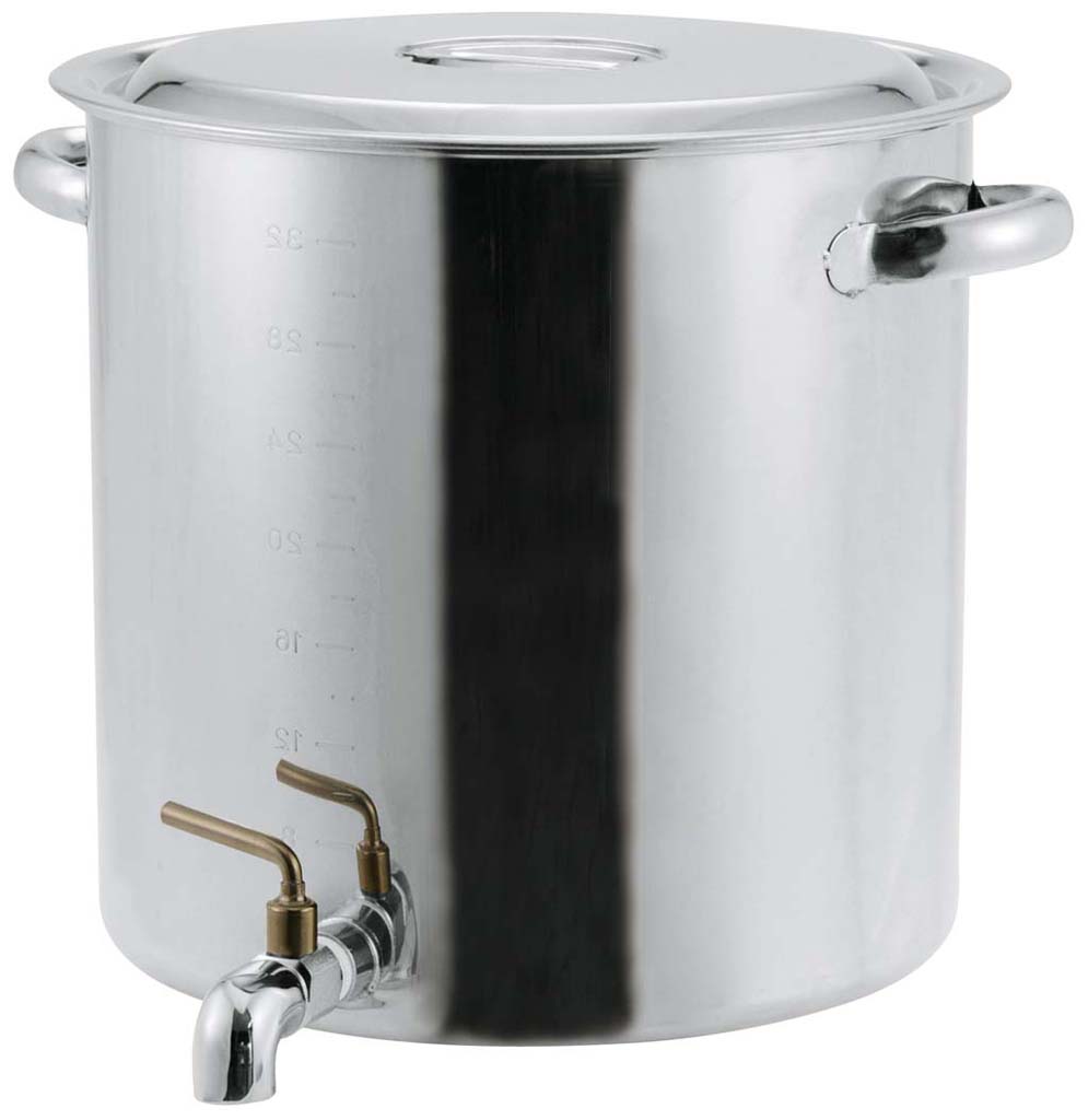 EBM 18-8 蛇口付寸胴鍋 目盛付 33cm(28L) 業務用 5749701