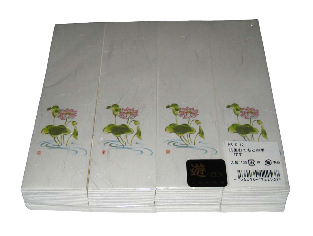 遊膳 おてもと・四季 箸袋(100枚入)HB-S-12 はす 業務用 5895100