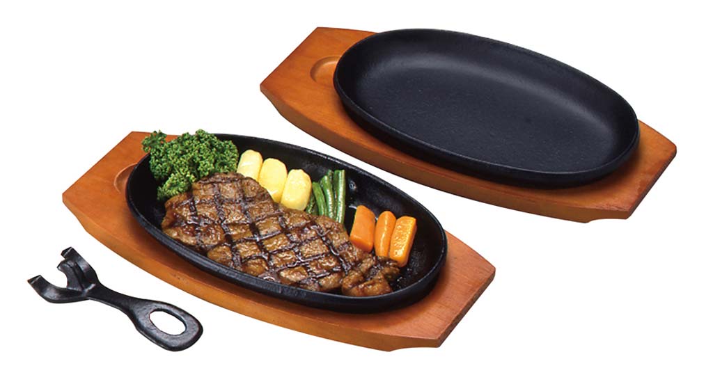 【在庫限り】アサヒ ステーキ皿 A-101-22 小判2枚入 業務用 6416100