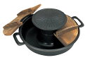 五進 アルミ(フッ素加工)焼きしゃぶ鍋 30cm(J-53) 業務用 6751600