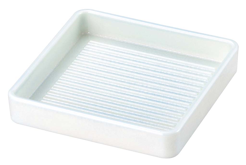 塑胶制品 - 角肉皿 24cm 角 白塗 業務用 6818020