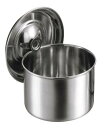 【在庫限り】 クローバー 18-8 浅型 キッチンポット 12cm 業務用 0354900