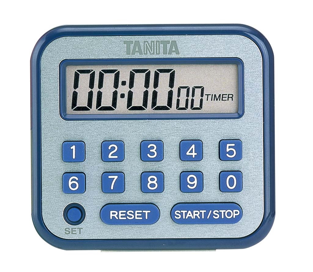 Timers - タニタ デジタルタイマー 100時間計 TD-375-BL ブルー 業務用 0406000