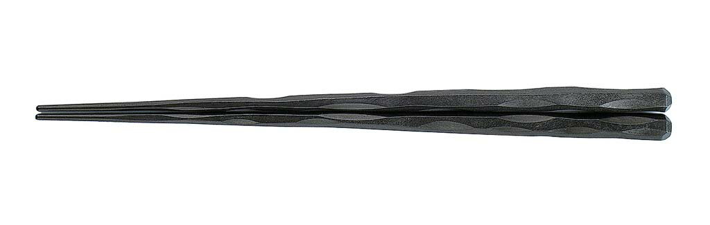 【在庫限り】SPS樹脂箸 六角一刀彫 22.5cm 黒 6-1331-3 業務用 0442350