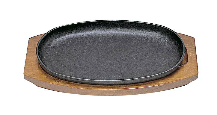 SN 鉄 ステーキ皿 小判型D 30cm 業務用 0461500