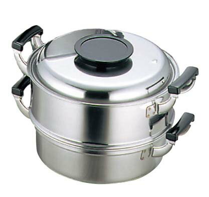 モモ 18-0 プレス 丸蒸器 2段 29cm 業務用 0475800