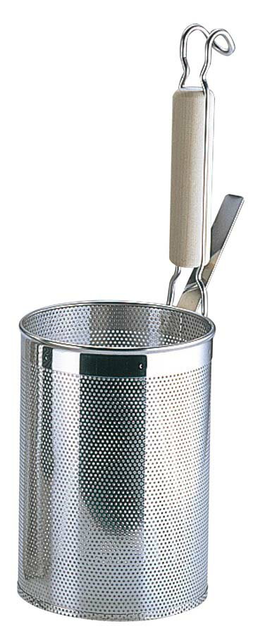 UK 18-8 パンチング 木柄 スパゲティてぼ M φ135 業務用 7435400