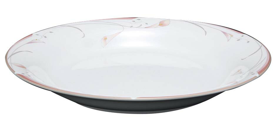 フラワーピンク 24cm パスタプレート OFM01-400 業務用 7538600