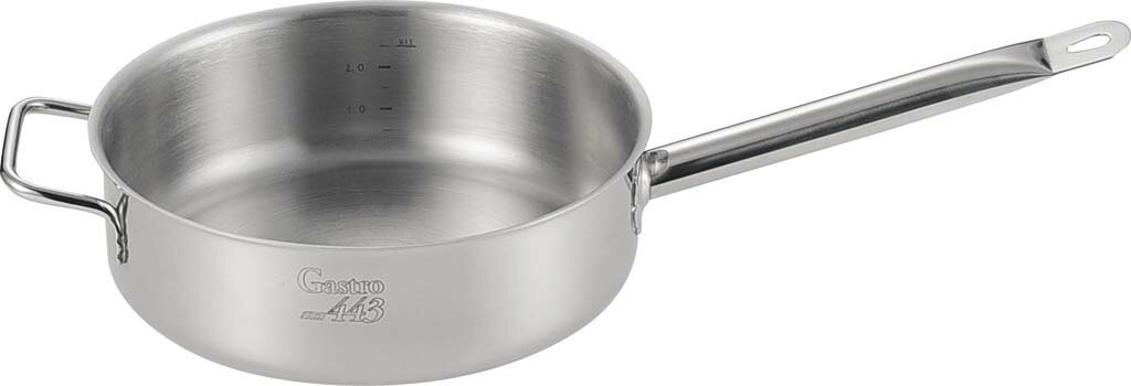Small Pans - EBM Gastro 443 浅型片手鍋(蓋無)28cm 向い手付 業務用 7688400