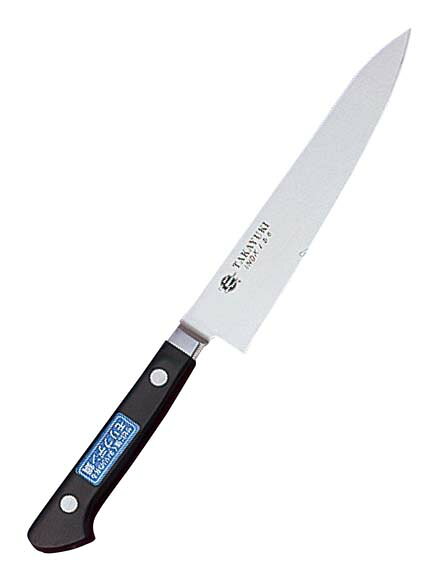 ●型番：11002●サイズ全長：235(mm)●重量：80g●板厚：背:1.9(mm)●材質クローム・モリブデン特殊鋼プラスチックハンドル(POm樹脂)●洗浄機：不可●耐熱・耐冷温度：150度●刃渡り：12cm●プラスチックハンドル(POm樹脂)、クローム・モリブデンを含有した特殊鋼を使用し、一本一本手研ぎ本刃付の錆びにくく良く切れる庖丁です。●両刃●耐熱温度：150度●背厚：1.9mm※商品画像はメーカー提供の代表画像を使用しております。複数掲載の画像でも、単品販売の場合がございます。サイズ・カラー・型番・付属品等は商品名・商品説明欄をご確認ください。※製造時期により、パッケージや商品の規格が異なる場合がございます。予めご了承ください。ご不明点などございましたらいつでもお気軽にお問い合わせくださいませ。