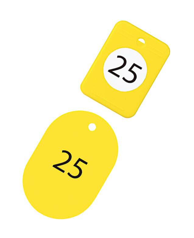 クロークチケット(20個セット)1～20 BF-150-YE 黄 業務用 8716320