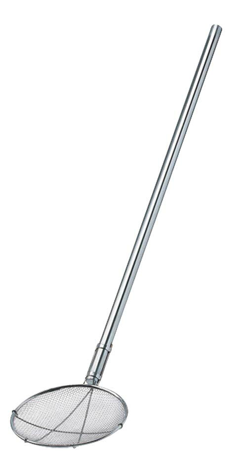 TS 18-8 パイプ柄丸型給食用すくい網短柄 24cm 6.5メッシュ 30592 業務用 8810300