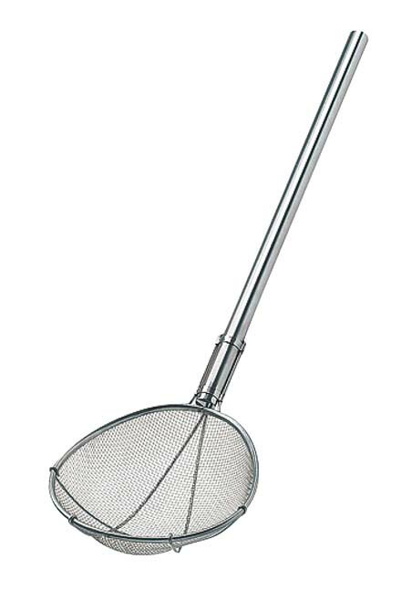 TS 18-8 パイプ柄スイノー型給食用すくい網短柄 特大 極細目S 40メッシュ 業務用 8810900
